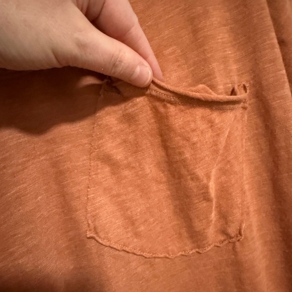 We The Free Orange Betty Long Sleeve Top Size Large Slouchy Boho Beachy - Picture 5 of 9